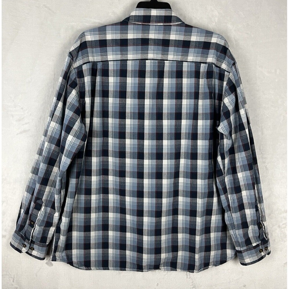 CARHARTT Shirt Men 2XL Blue Relaxed Fit Chest Pocket Long Sleeve Cotton Workwear - Picture 11 of 12